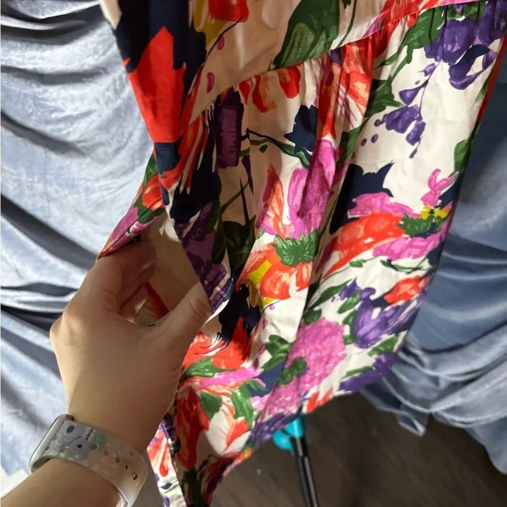 Jcrew floral aline dress size 2 - Picture 3 of 11